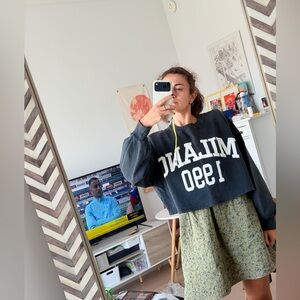 Zara cropped sweatshirt